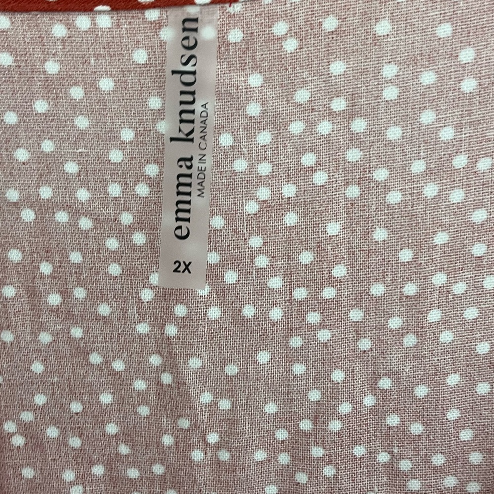 Beautiful Rust Polka V-Neck Mini Dress 2X - Picture 5 of 8